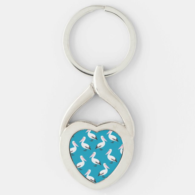 Pelican pattern keychain (Front)