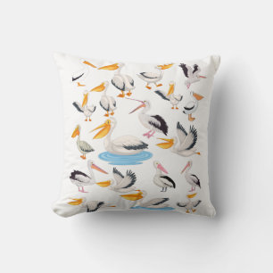 PELICAN PATTERN THROW PILLOW