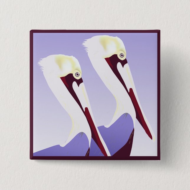 Pelican Pelicans Button (Front)