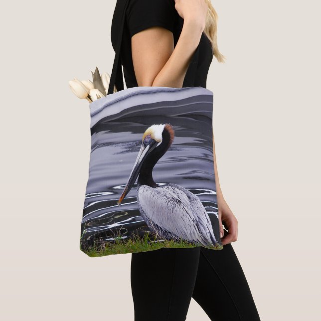 Pelican Poser Tote Bag (Close Up)