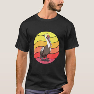 Pelican Retro Sunset Bird Pelicans T-Shirt