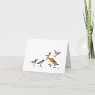 Pelican & Seagulls Sweet Card