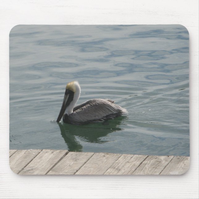 Pelican Swiming in the Water Mouse Pad (Front)