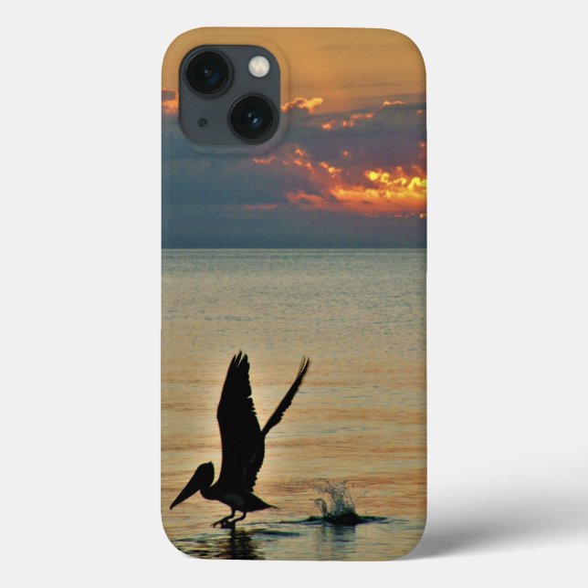 Pelican Take Off At Sunset Gulf Coast Florida Case-Mate iPhone Case (Back)