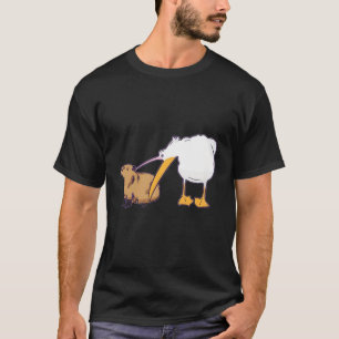Pelican Tries To Eat Capybara Funny Cute Kawaii Me T-Shirt