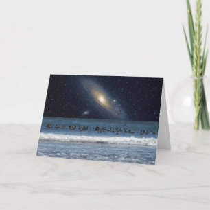 Pelicans and Andromeda Galaxy Card
