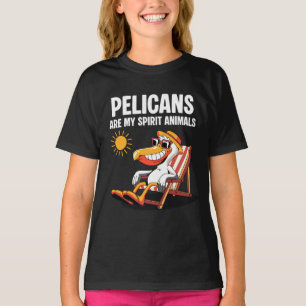 Pelicans Are My Spirit Animals Funny Pelican T-Shirt