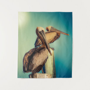 Pelicans at Dawn Tapestry
