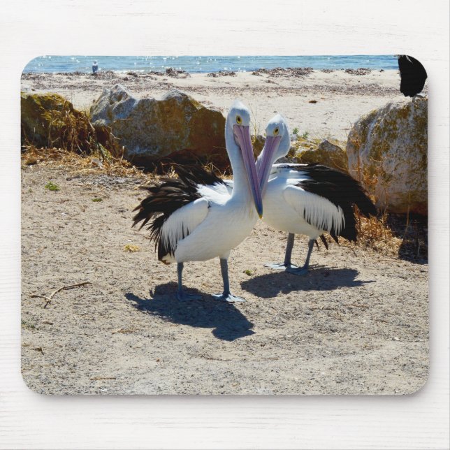 Pelicans In Love, Mouse Pad (Front)