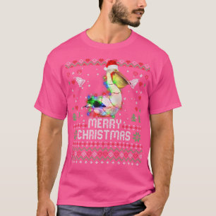 Pelicans Santa Hat Animal Christmas Tree Lights Ho T-Shirt