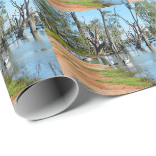 Pelicans Sunbaking River Murray, Papier Cadeau