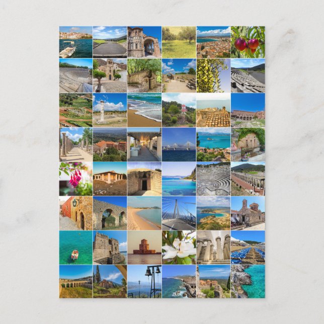 Péloponnèse Grèce Ensemble de Cartes Postales -  S (Devant)