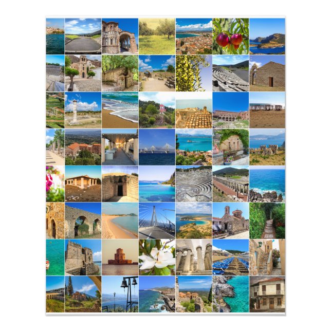 Péloponnèse Grèce Paysage Photographie Imprimer (Devant)