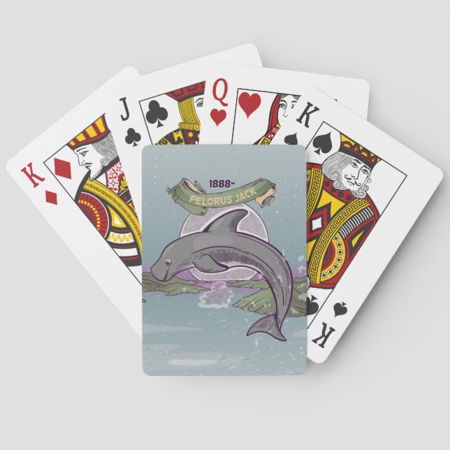 Pelorus Jack New Zealand Dolphin Playing Cards (Back)