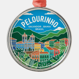 Pelourinho Brazil Metal Ornament
