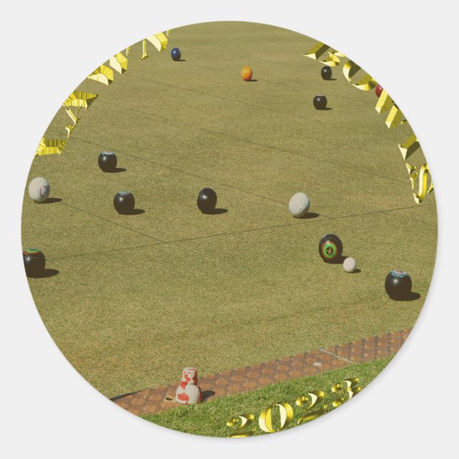 Pelouse Bowls 2023 Gold Coin, Stickers ronds (Devant)