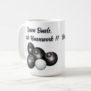 Pelouse Bowls Battre Les Ménages Drôle, Café Mug