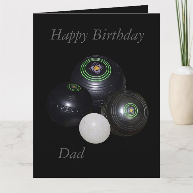 Pelouse Bowls, Bonne carte d'anniversaire papa (Devant)