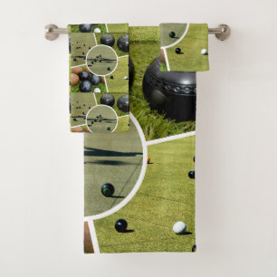 Pelouse Bowls Cinq Photo Collage, Serviette De Bai