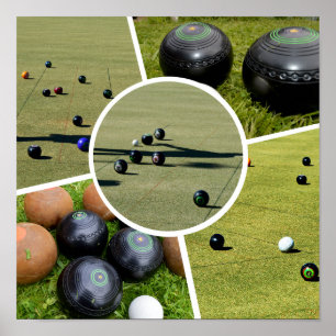 Pelouse Bowls Five Photo Collage, Poster