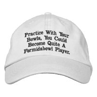 Pelouse Bowls Practice, Casquette brodé