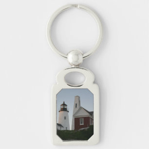 Pemaquid Point Light and Bell House  Keychain