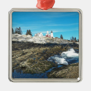 Pemaquid Point Lighthouse 14 Metal Ornament