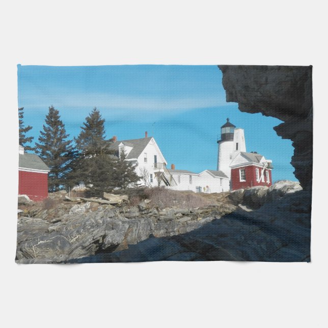 Pemaquid Point Lighthouse 22 Kitchen Towel (Horizontal)