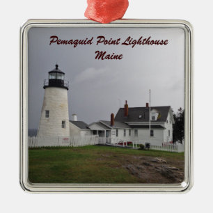 Pemaquid Point Lighthouse, Maine Metal Ornament