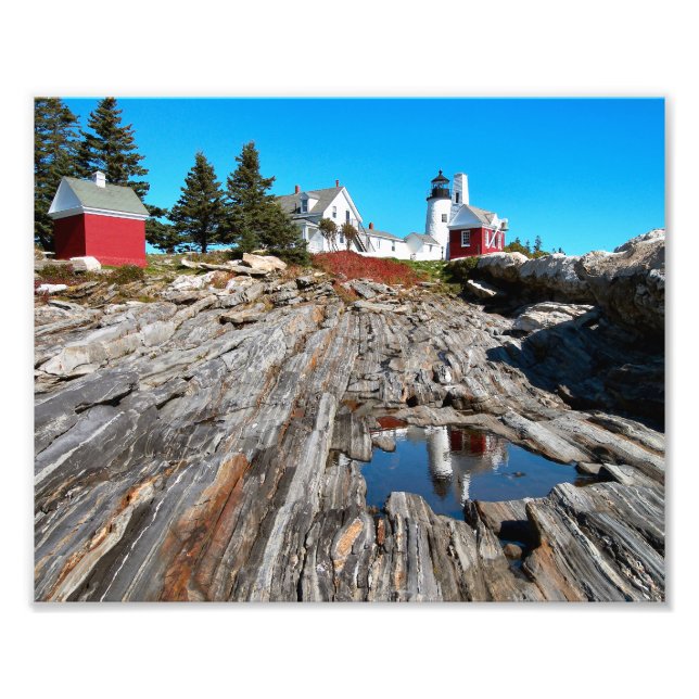 Pemaquid Point Lighthouse Maine Photo Print (Front)