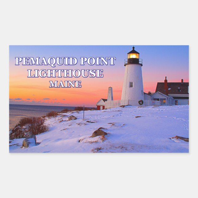Pemaquid Point Lighthouse, Maine Sticker (Front)