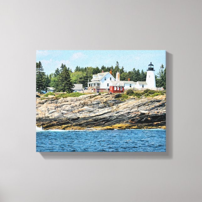 Pemaquid Point Lighthouse Maine Wrapped Canvas (Front)