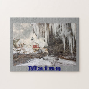 Pemaquid Point Lighthouse on The Coast Of Maine Jigsaw Puzzle