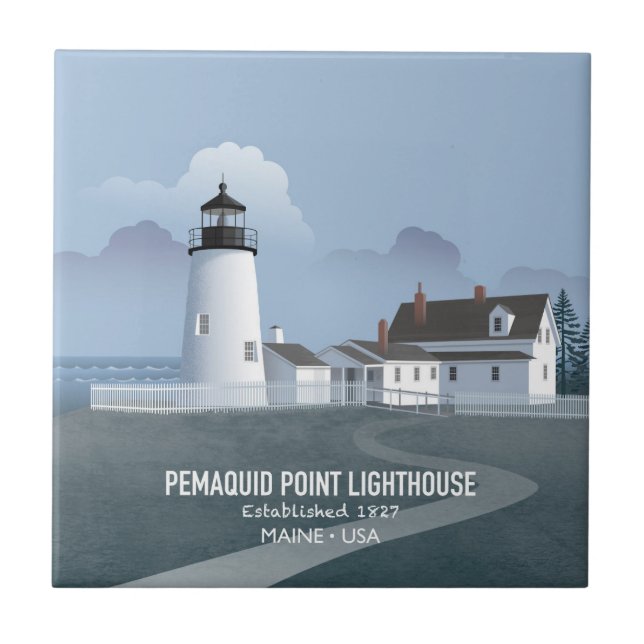 Pemaquid Point Lighthouse Tile (Front)