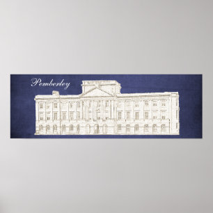 Pemberley Jane Austen Pride and Prejudice Poster