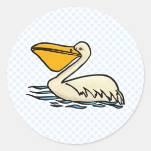 Pemberton Pelican Classic Round Sticker