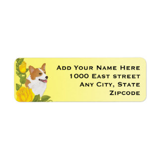 Pembroke Corgi et Yellow Roses