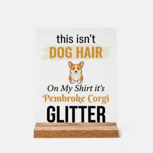 Pembroke Corgi Glitter Funny Dog Lover Design_1 Acrylic Sign