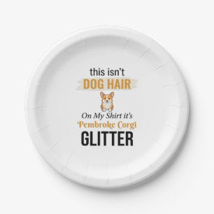 Pembroke Corgi Glitter Funny Dog Lover Design_1 Paper Plate