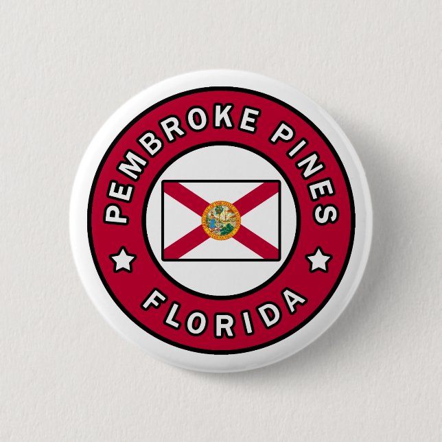 Pembroke Pines Florida 2 Inch Round Button (Front)