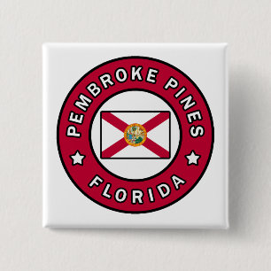 Pembroke Pines Florida 2 Inch Square Button