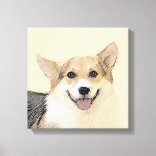 Pembroke Welsh Corgi 2 Painting - Original Dog Art Canvas Print