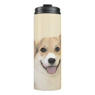 Pembroke Welsh Corgi 2 Painting - Original Dog Art Thermal Tumbler