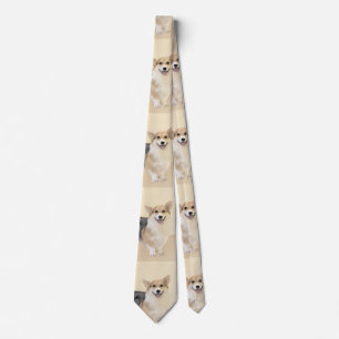 Pembroke Welsh Corgi 2 Painting - Original Dog Art Tie