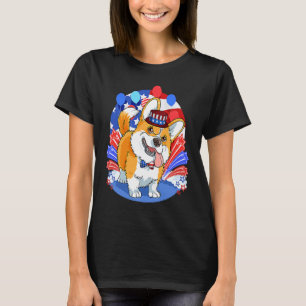 Pembroke Welsh Corgi 4th of July Uncle Sam America T-Shirt