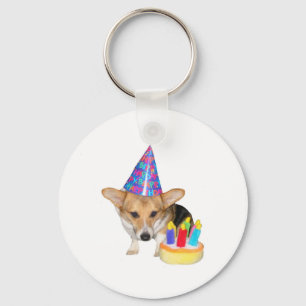 PEMBROKE WELSH CORGI-BIRTHDAY KEYCHAIN
