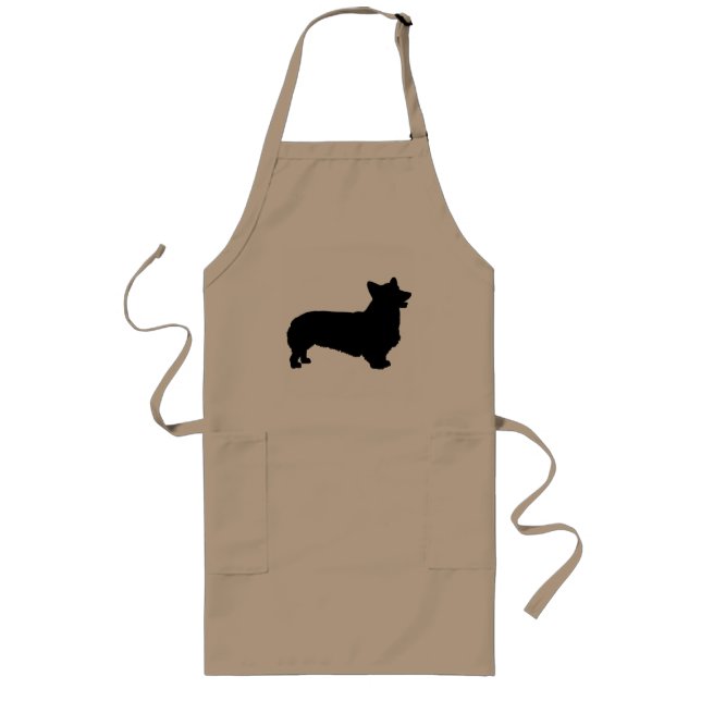 Pembroke Welsh Corgi (black) Long Apron (Front)