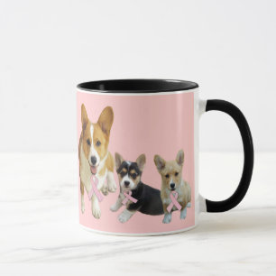 Pembroke Welsh Corgi Breast Cancer Mug