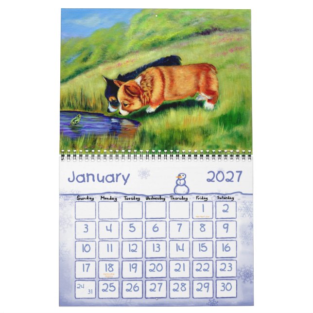 Pembroke Welsh Corgi Calendar The Joy of Corgis (Jan 2027)