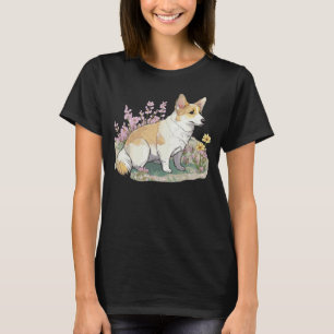 Pembroke Welsh Corgi Cherry Blossom Dog Breed Japa T-Shirt